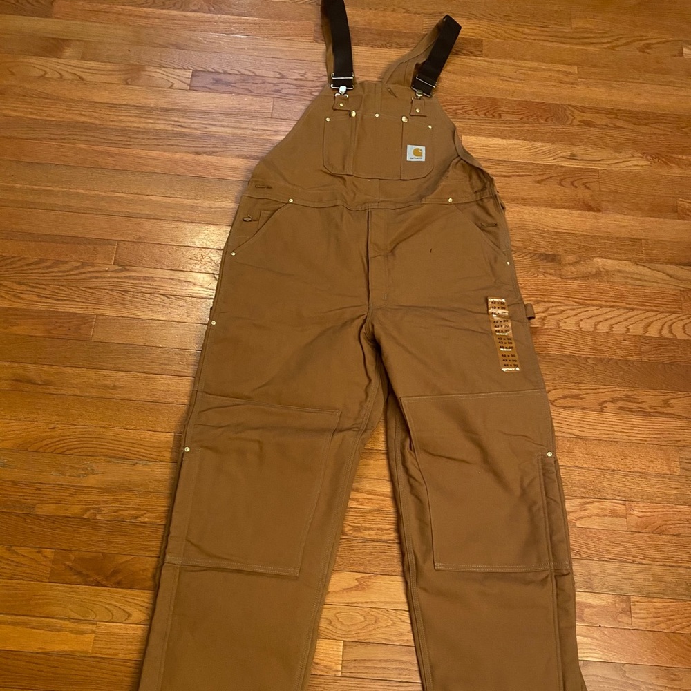 DUCK ZIP-TO-THIGH BIB OVERALL/QUILT LINED